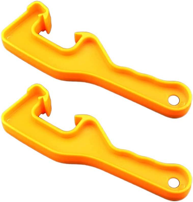 2 Pieces 5 Gallon Paint Can Opener Plastic Bucket Lid Tool, Orange