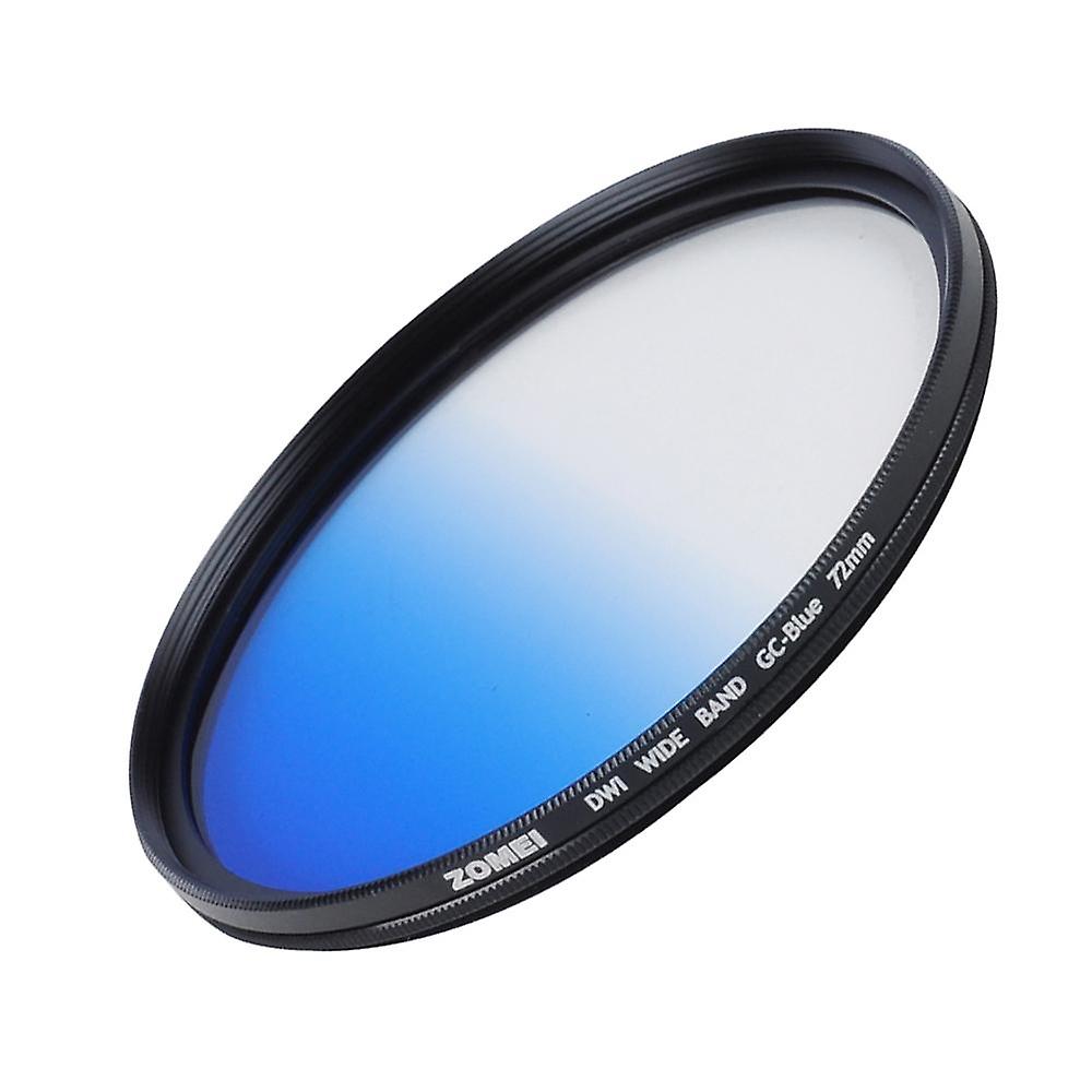 72mm Slim Graduated Color Camera Lens Filter For  Sony Camera Blue