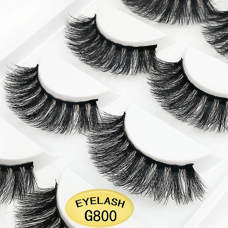 5-pair false eyelashes-3D faux mink-G800