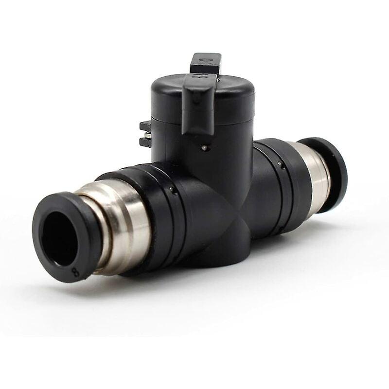 Pneumatic Connector, Straight Pneumatic Connector Connectable Pipe Diameter 8mm, Pneumatic Manual Valve Can Control Fluid Open and Close
