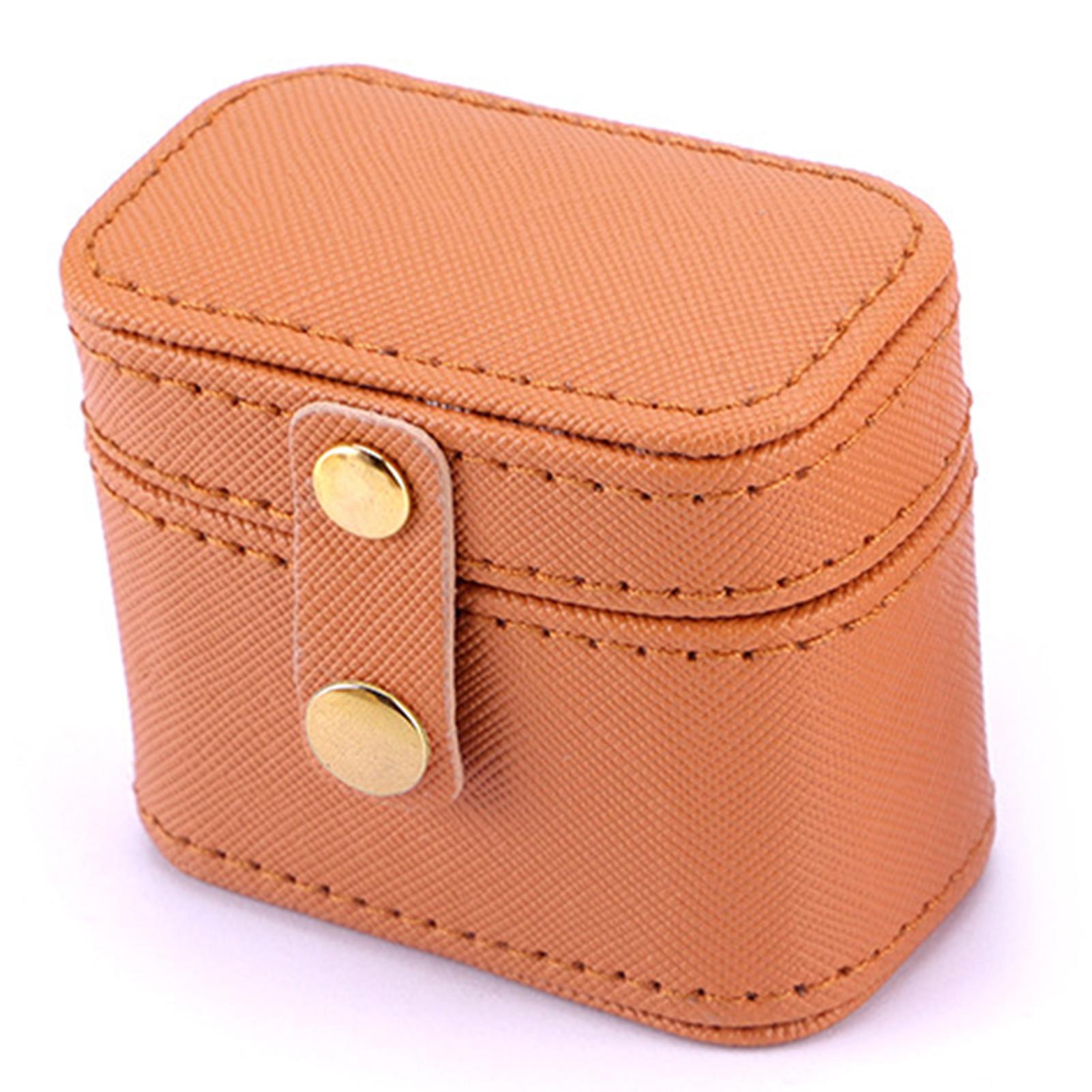 Handmade Travel Ring Organizer Box With Twill Pu Leather Soft Fleece Material For Dating Party Working Travel