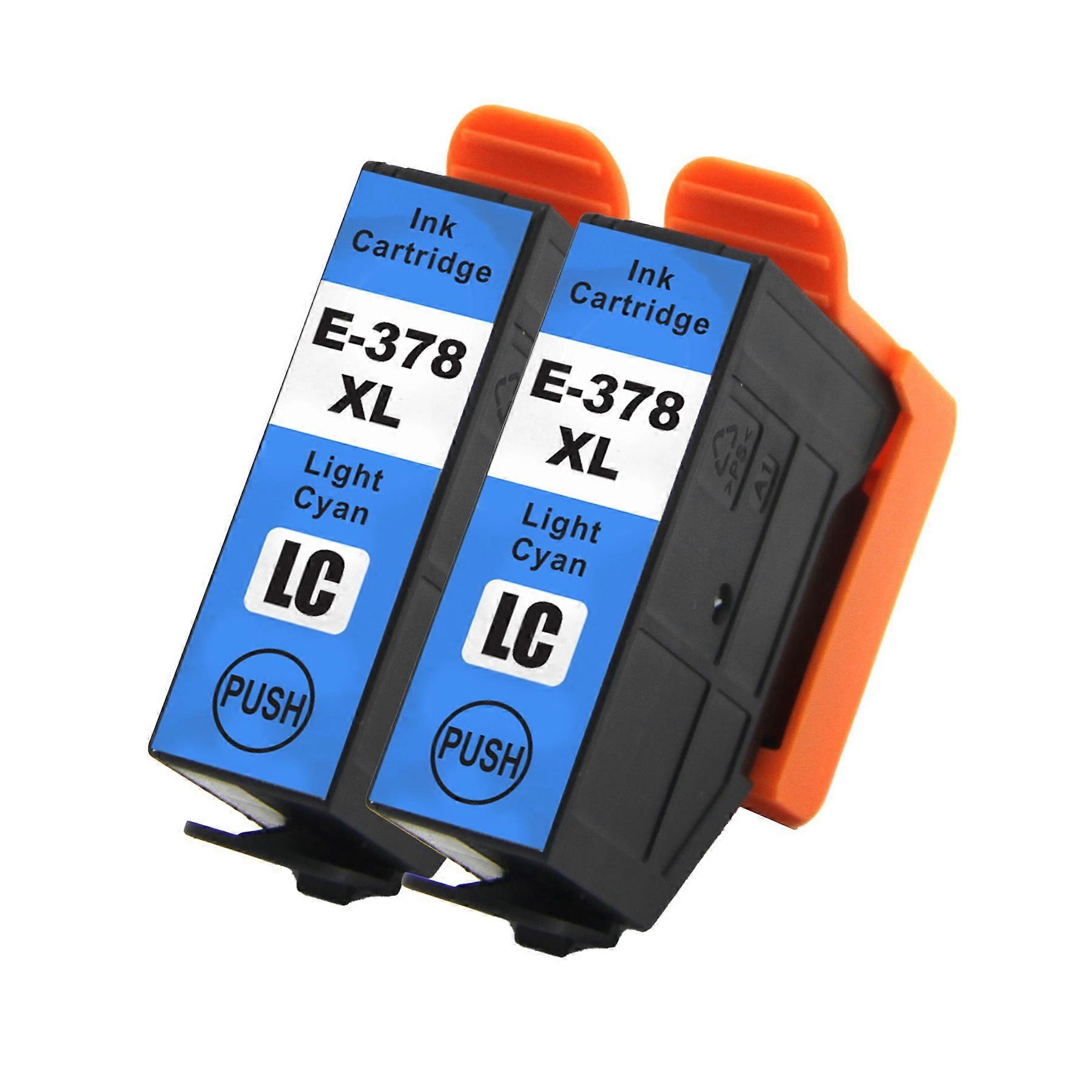 2 Light Cyan Ink Cartridges to replace Epson 378XLLC Compatible/non-OEM from Go Inks