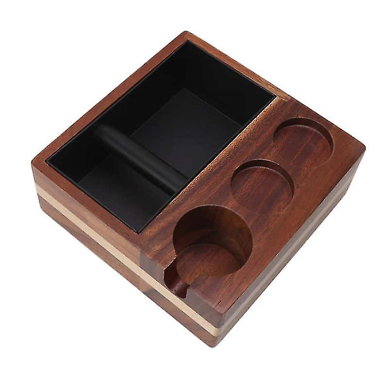 4 In 1 Wooden Coffee Knock Box Wood Coffee Grounds Container Box For Kitchen Canteen Western Restaurant