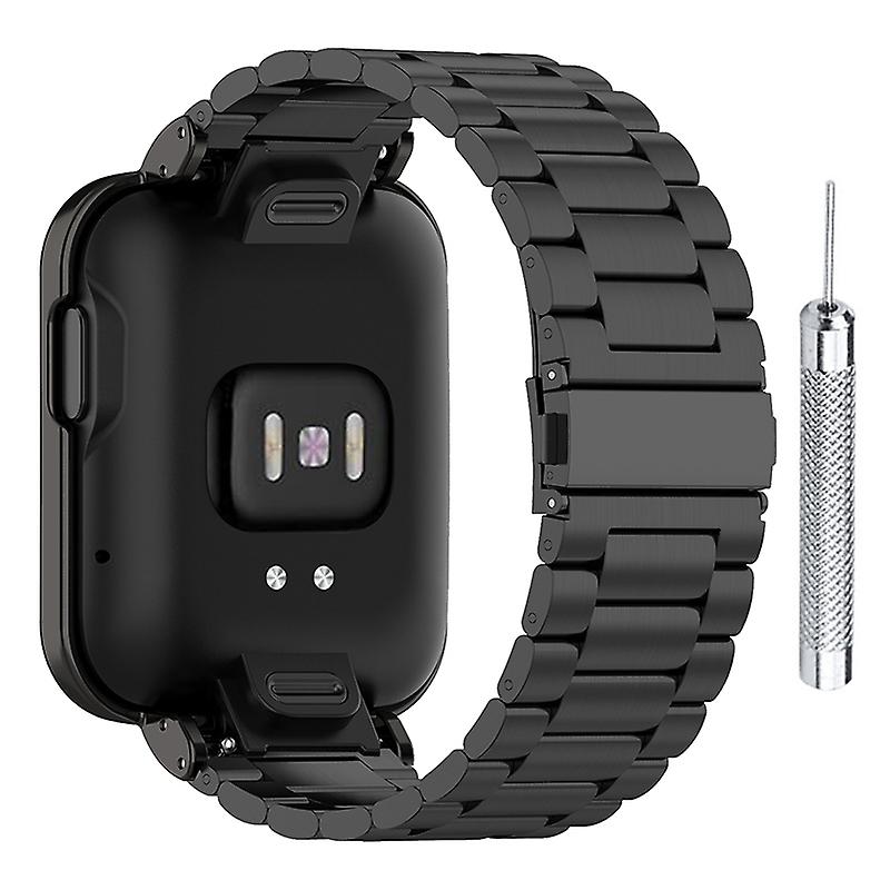 304 Three Beads Watch Strap with Watch Case +Installation Tool for Xiaomi Redmi Watch/Mi Watch Lite