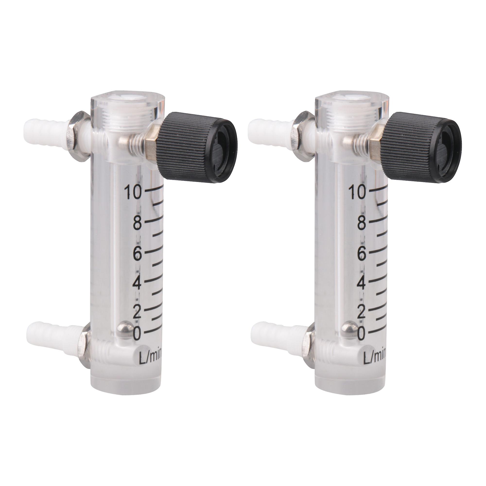 2PCS LZQ-3 Tube Type Flowmeter Gas 0.8cm Hose Fitting Oxygen Flowmeter