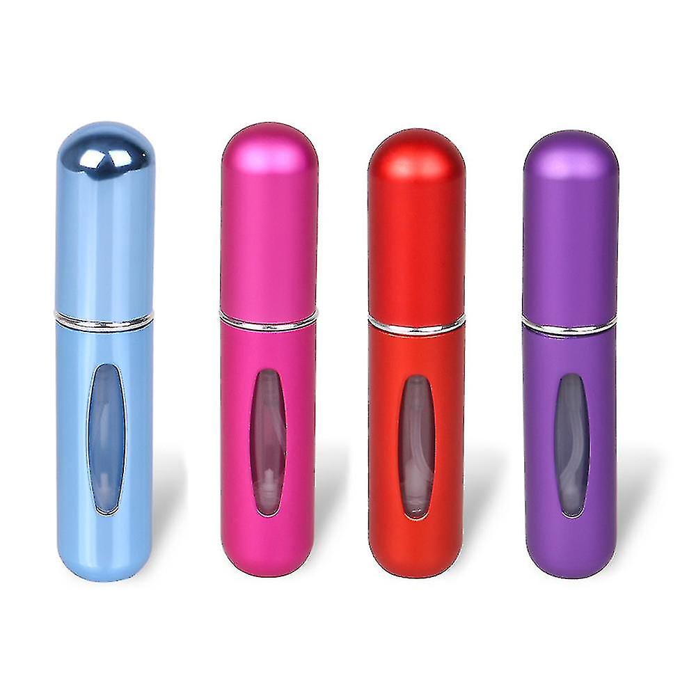 4pcs 5ml Perfume Atomiser Refillable Bottles Portable Mini Spray Travel Perfume Bottle