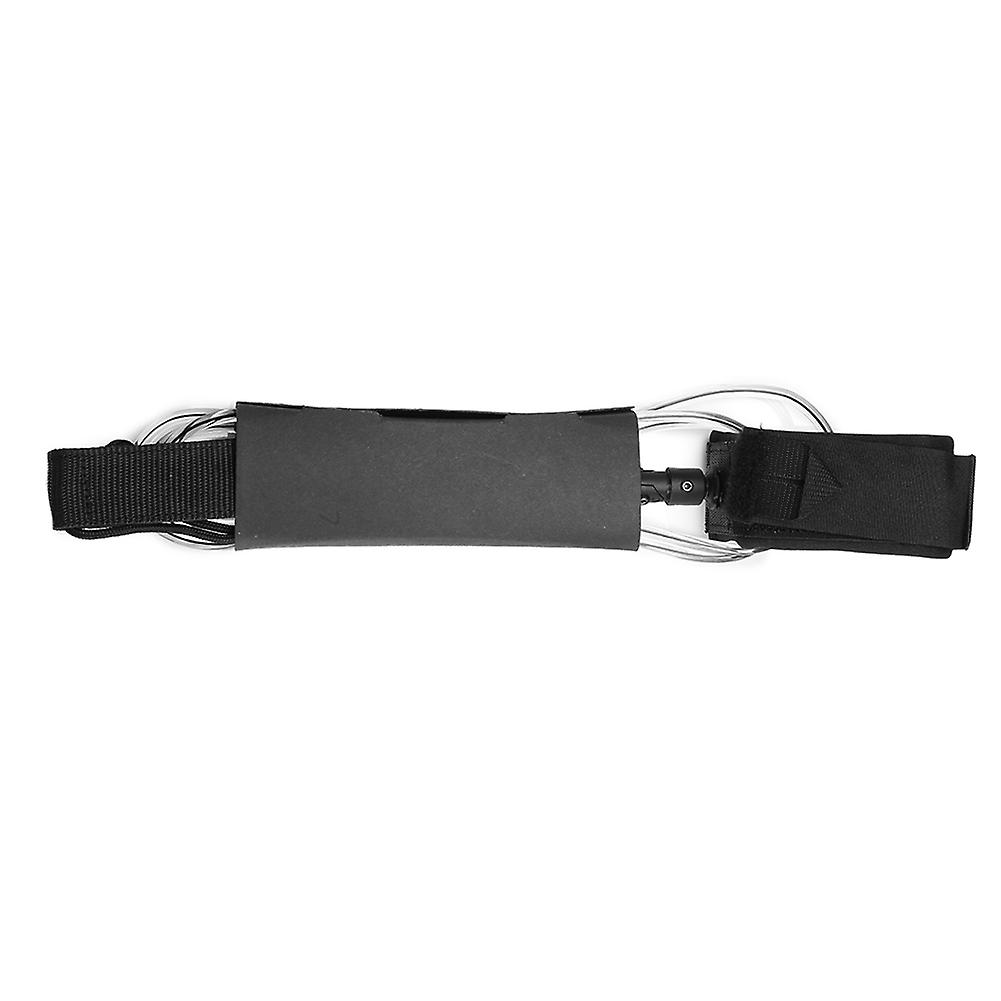 surfboardleash TPU 6ft 5.5mm Surfboard Leash With Double Swivels (Black Transparent)
