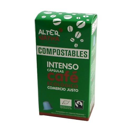 Organic Compostable Intense Coffee Capsules 10 capsules of 5g