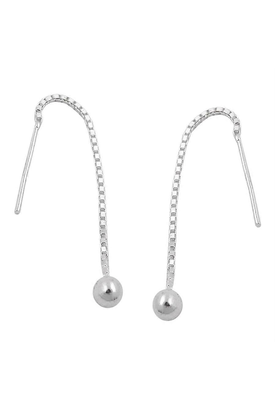 Earrings Chain With Ball Silver 925 - Gl93532