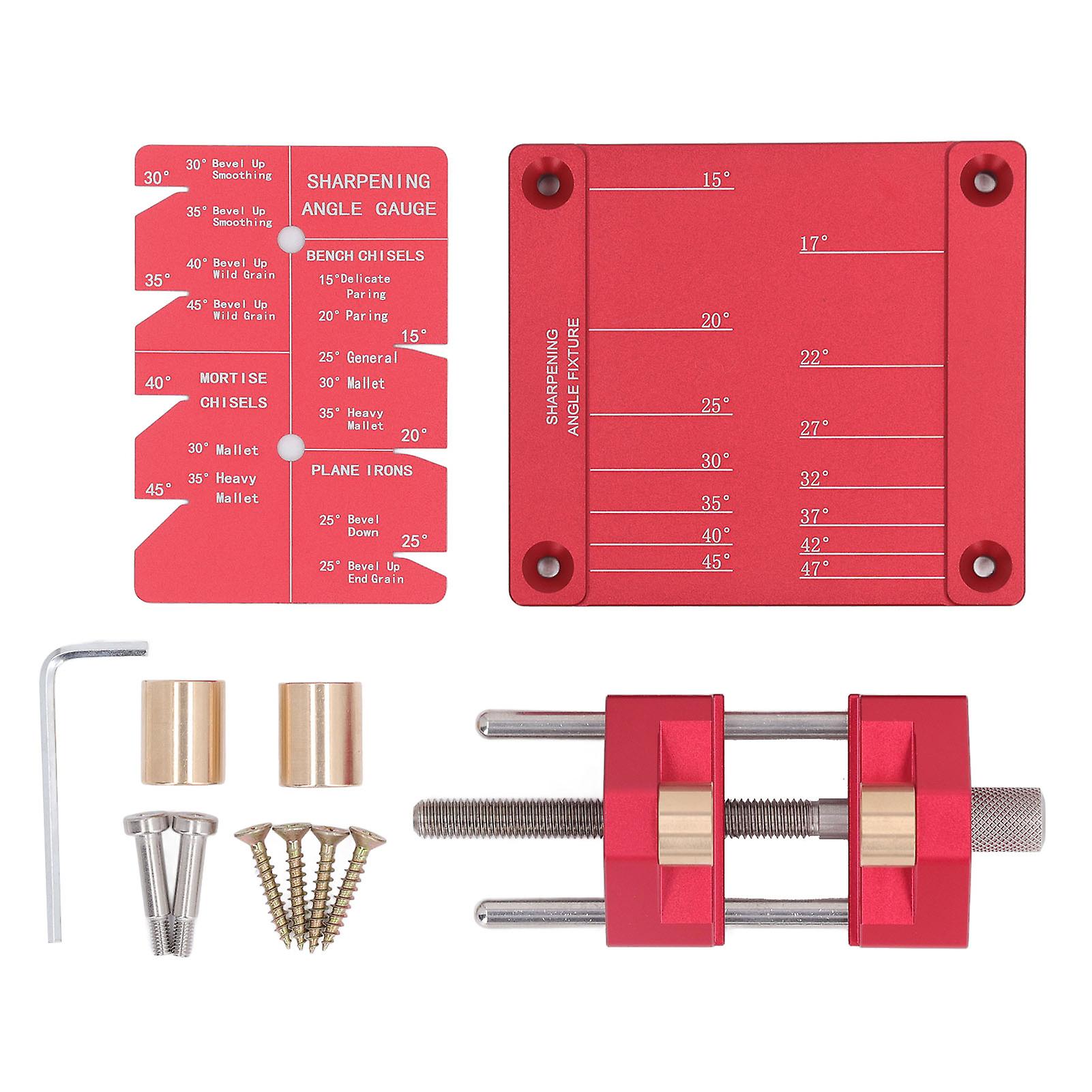 Honing Guide System High Precise Aluminum Alloy Sharpening Kit for Woodworking Chisel Plane