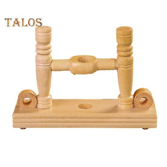 Retro Style Round Fan Holder Smooth Edge Stable Wooden Fan Frame Base Display Tool Desktop Decoration