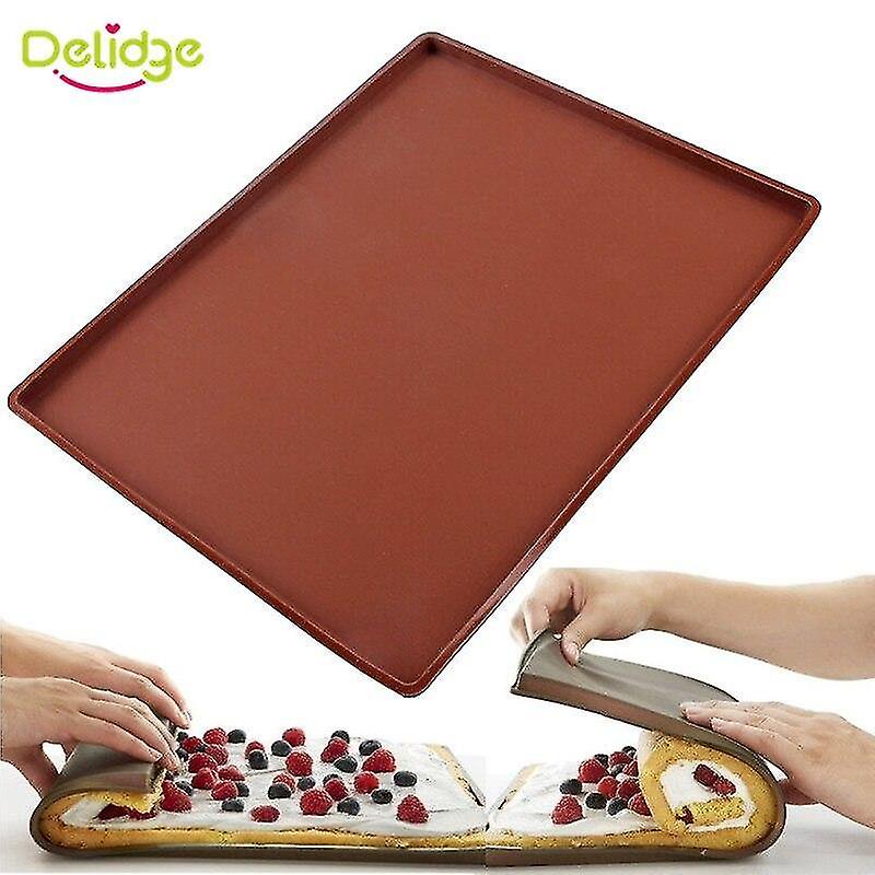 Baking Cookie Sheets 1pc Non Stick Silicone Oven Mat Cake Roll Mat Baking Mat Functional Baking Macaron Cake Pad Swiss No13539