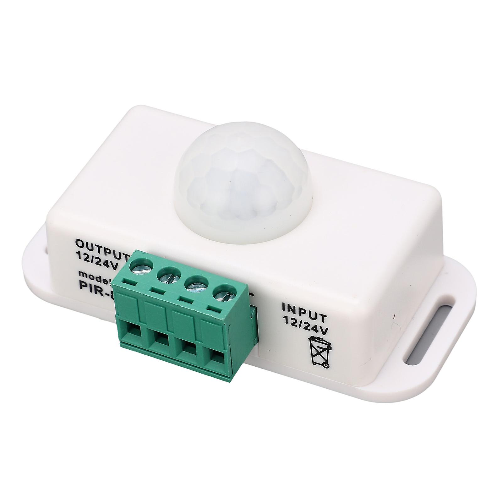 Body Sensing Switch Delay Time Adjustable Infrared Motion Sensing Switch 6A 12‑24V White 
