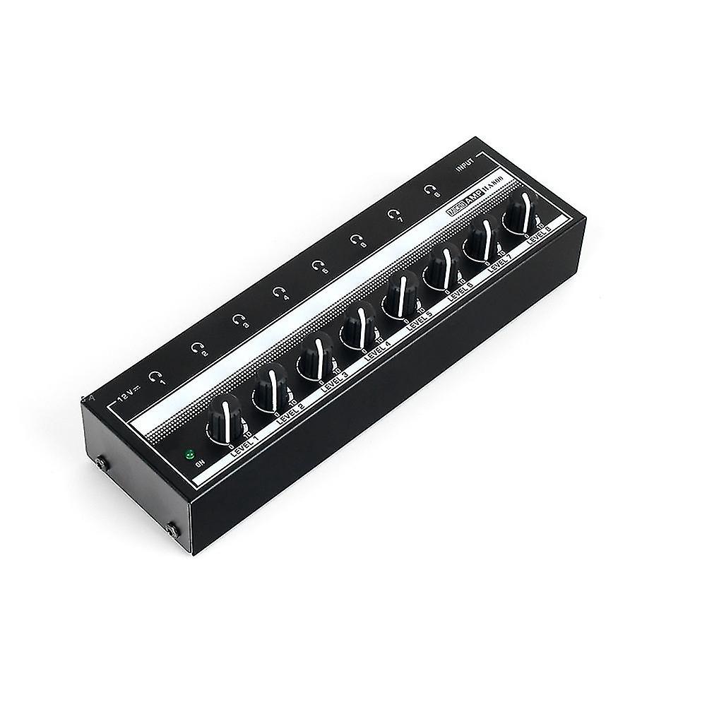 Ha800 Ultra-compact 8 Channel Headphone Audio Stereo Amp Microamp Amplifier For Music Mixer Recordi
