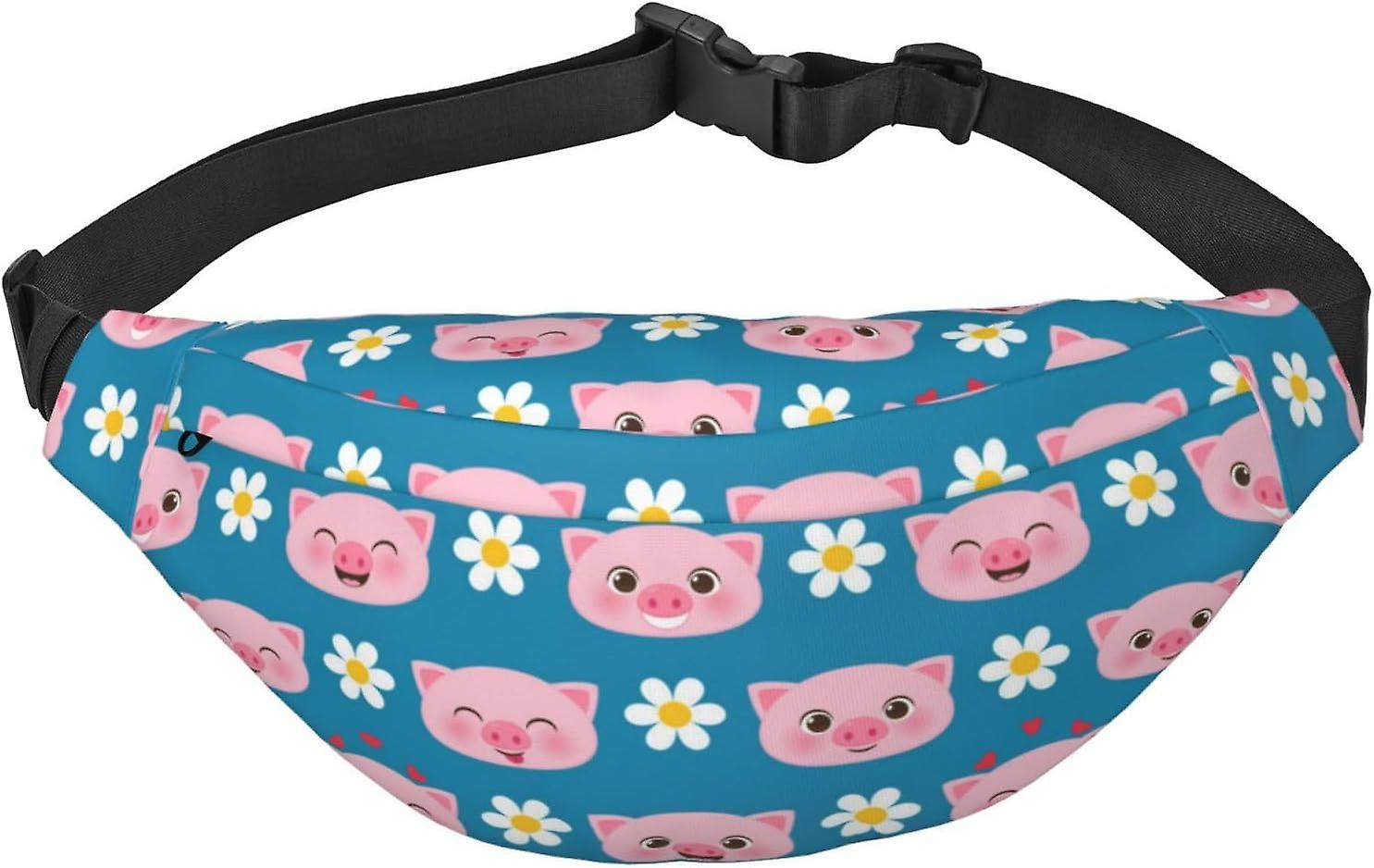 AF00366 Nerka, torba na talię Crossbody, torba na pasek do biegania w podróży dla mężczyzn kobiet-śliczna świnia