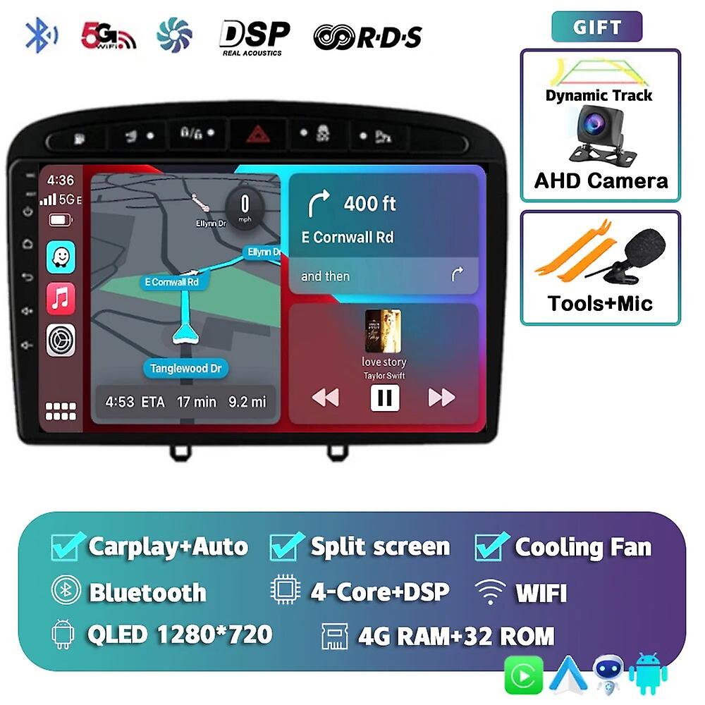 Android 13 Carplay Auto Car Radio For Peugeot 408 2012 - 2020 T7 308 308sw 2007 - 2015 Multimedia Player Stereo Wifi+4g Gps Dsp