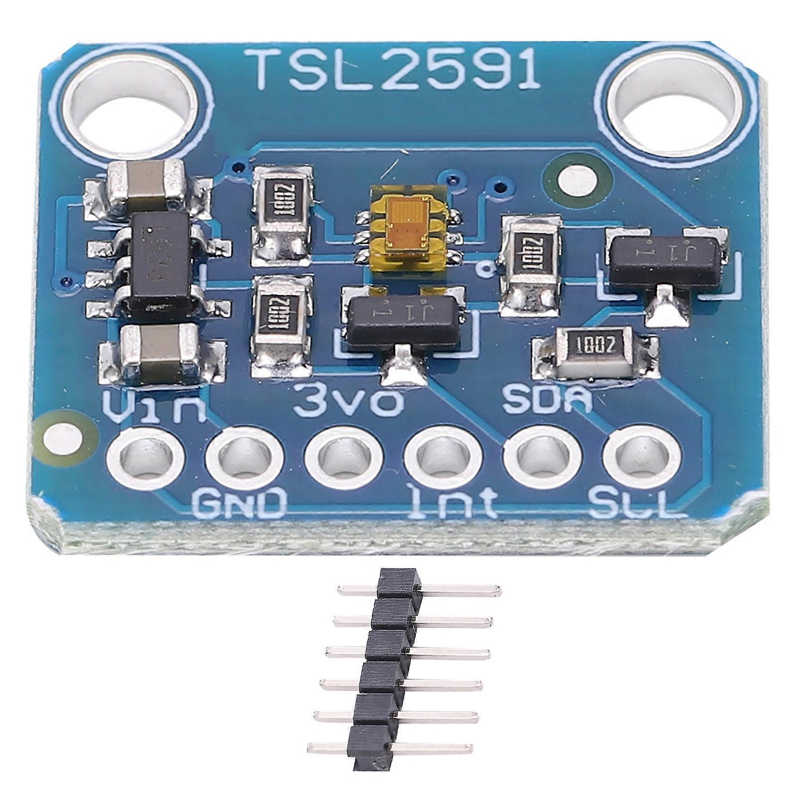Qukaim Light Sensor High Dynamic Digital Light Sensor TSL2591, I2C Interface, Infrared and Full Spectrum Diodes, 3.3-5V, 188 Lx Light Sensor Module