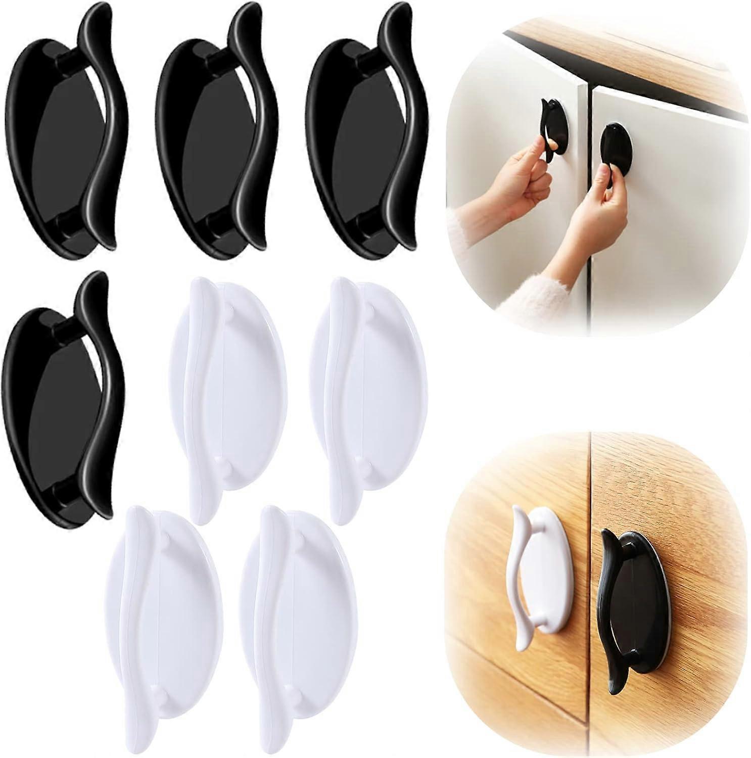inherited 8 pieces Self adhesive Window handle, Self-adhesive handle, Adhesive handle Sliding door for Window Cupboard Drawer Cabinet Refrigerator Aux