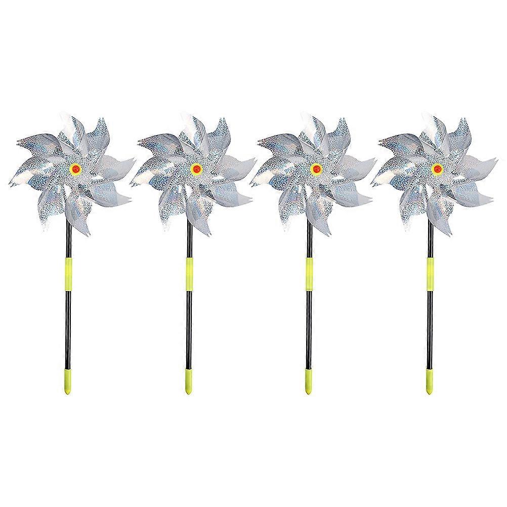 4pcs Reflective Bird Repeller Windmill Shape Bird Repeller Deterrent Bird Tool