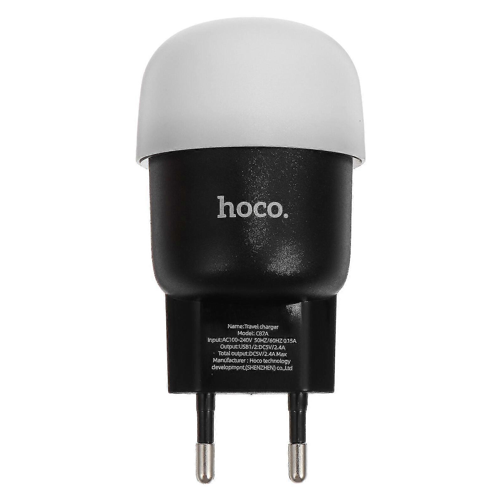 1pc Led Night Light Multifunctional Usb Charging Head With Lamp (eu Plug)