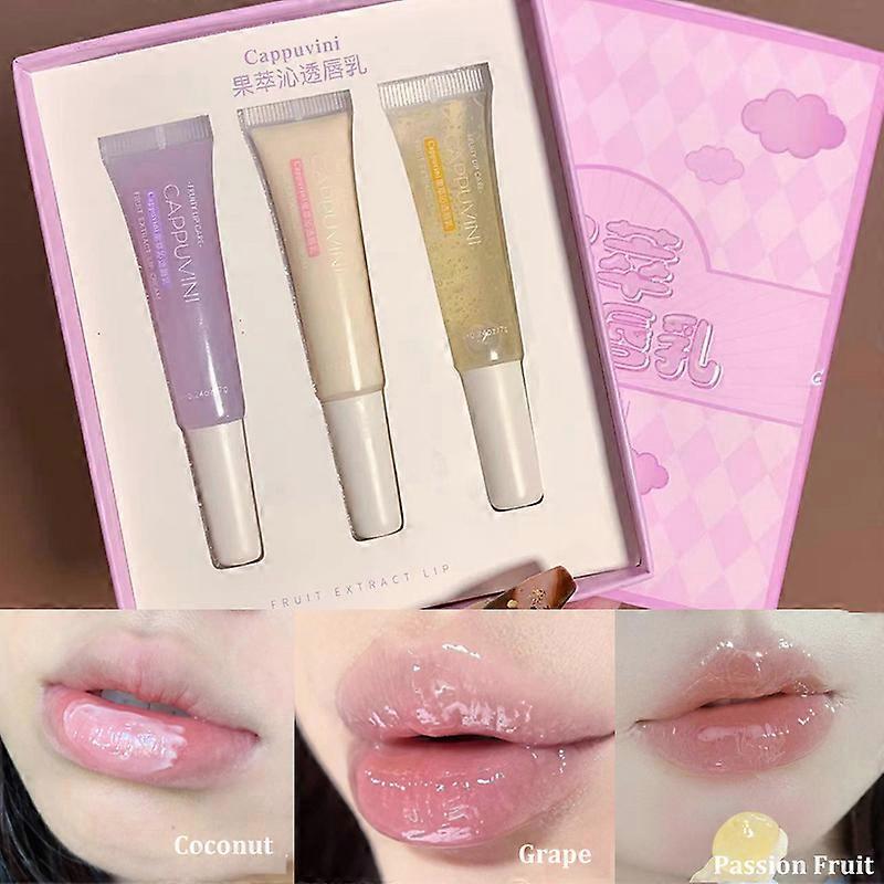 Φρουτώδης γεύση Lip Balm Lip Milk Moisturizer Cream Διαφανές κραγιόν Coconut Grape Moisturizing Jelly Lip Care Καλλυντικά Λάδι Βάσης