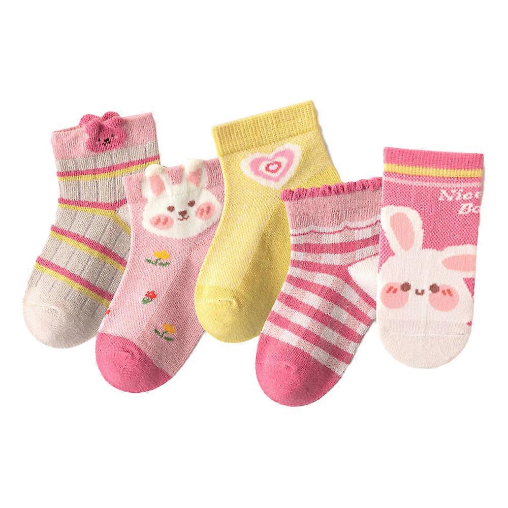 5 زوج بنات أطفال أولاد جوارب قطنية أميرة فستان جوارب للأطفال الصغار الأطفال 3-5 سنوات