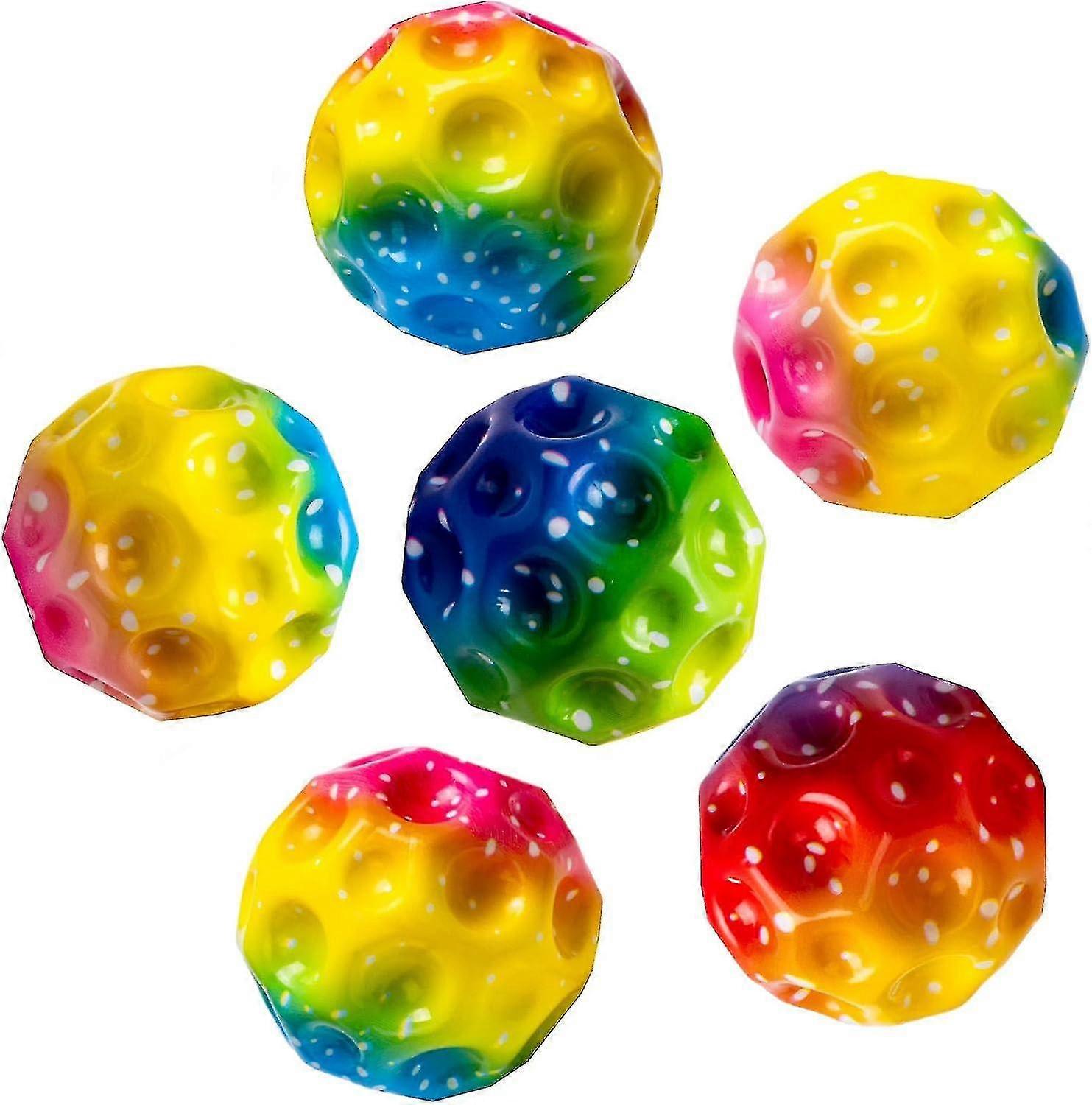 6 stks Space Bounce Ball, Super High Bouncing Moon Foam Balls, Jump Ball, Moon Ball, Sensory Ball verbeteren Hand-oog Coördinatie Sport Training Ball