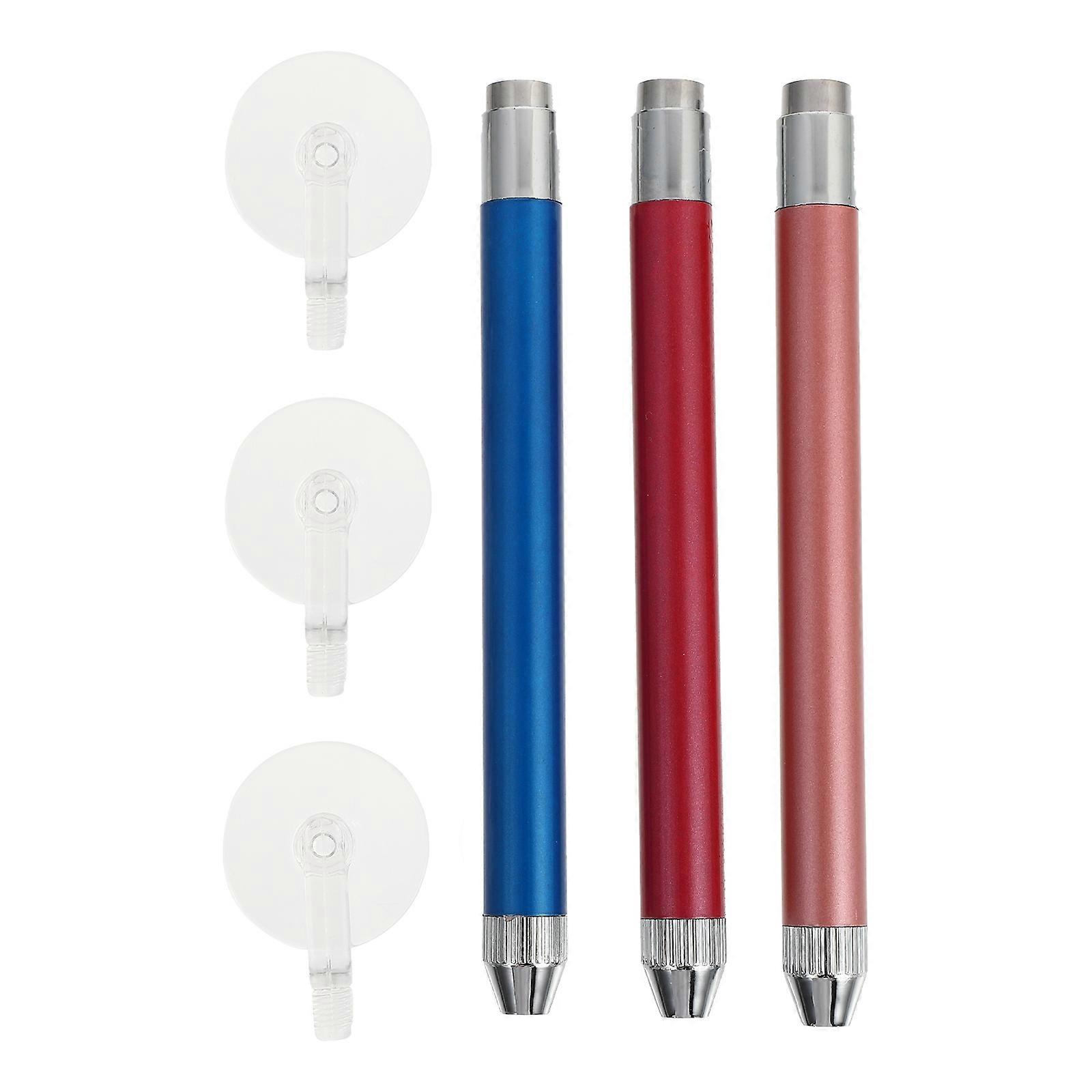 3pcs Portable Lighting Scroll Wheel Point Drill Pen 5D Diamond Drawing Tool