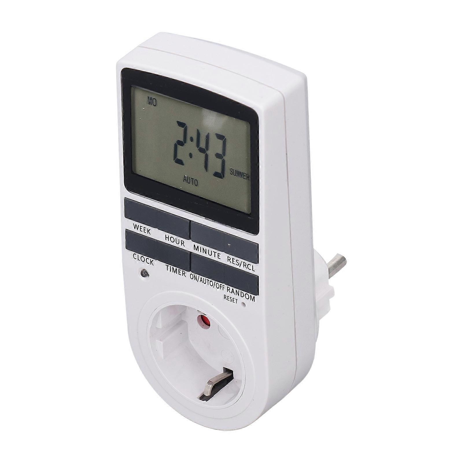 Digital Timer Outlet High Power Energy Saving Socket EU Plug 220-240V Flame Retardant