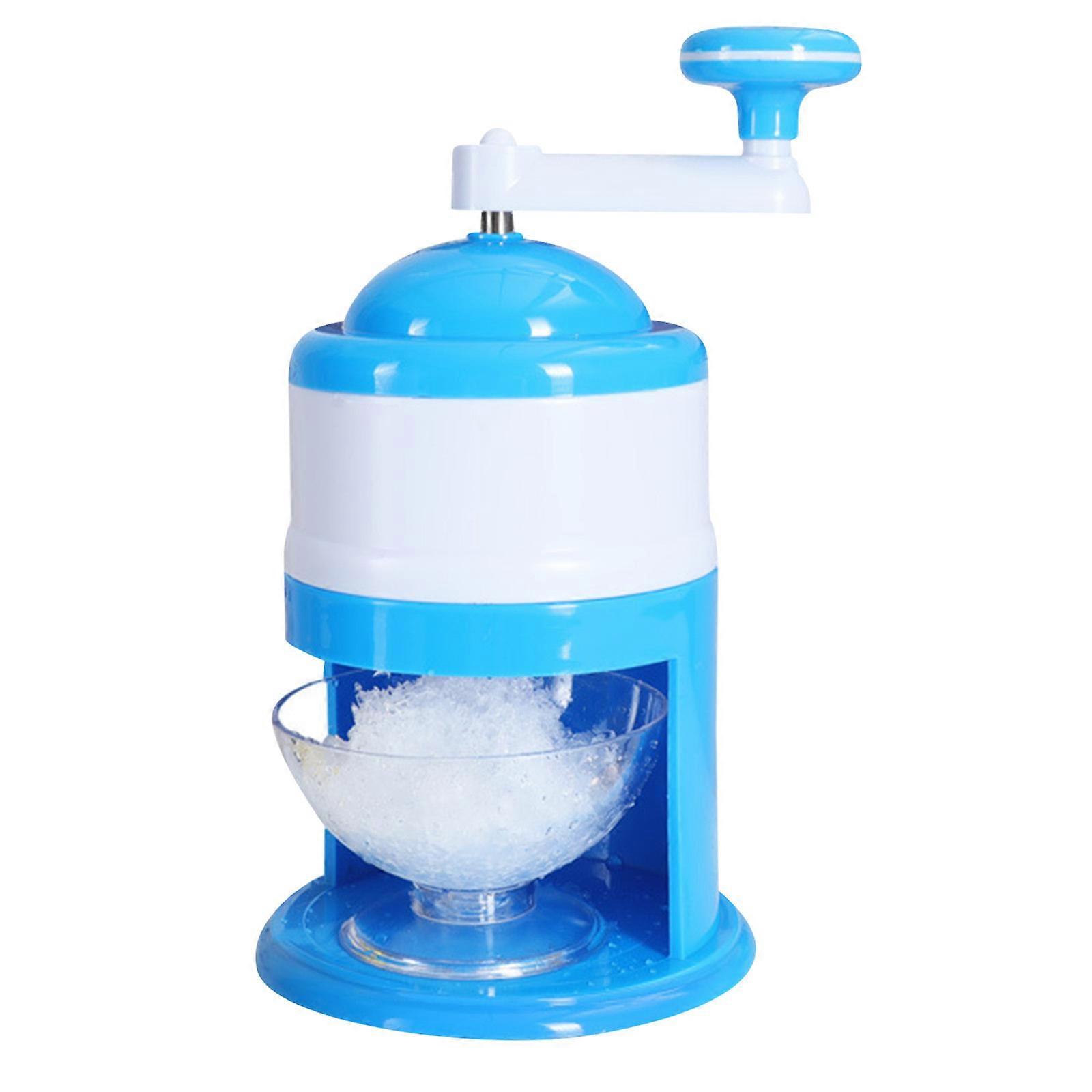 Portable Hand Crank Manual Ice Shaver Crusher Shredding Snow Maker Machine