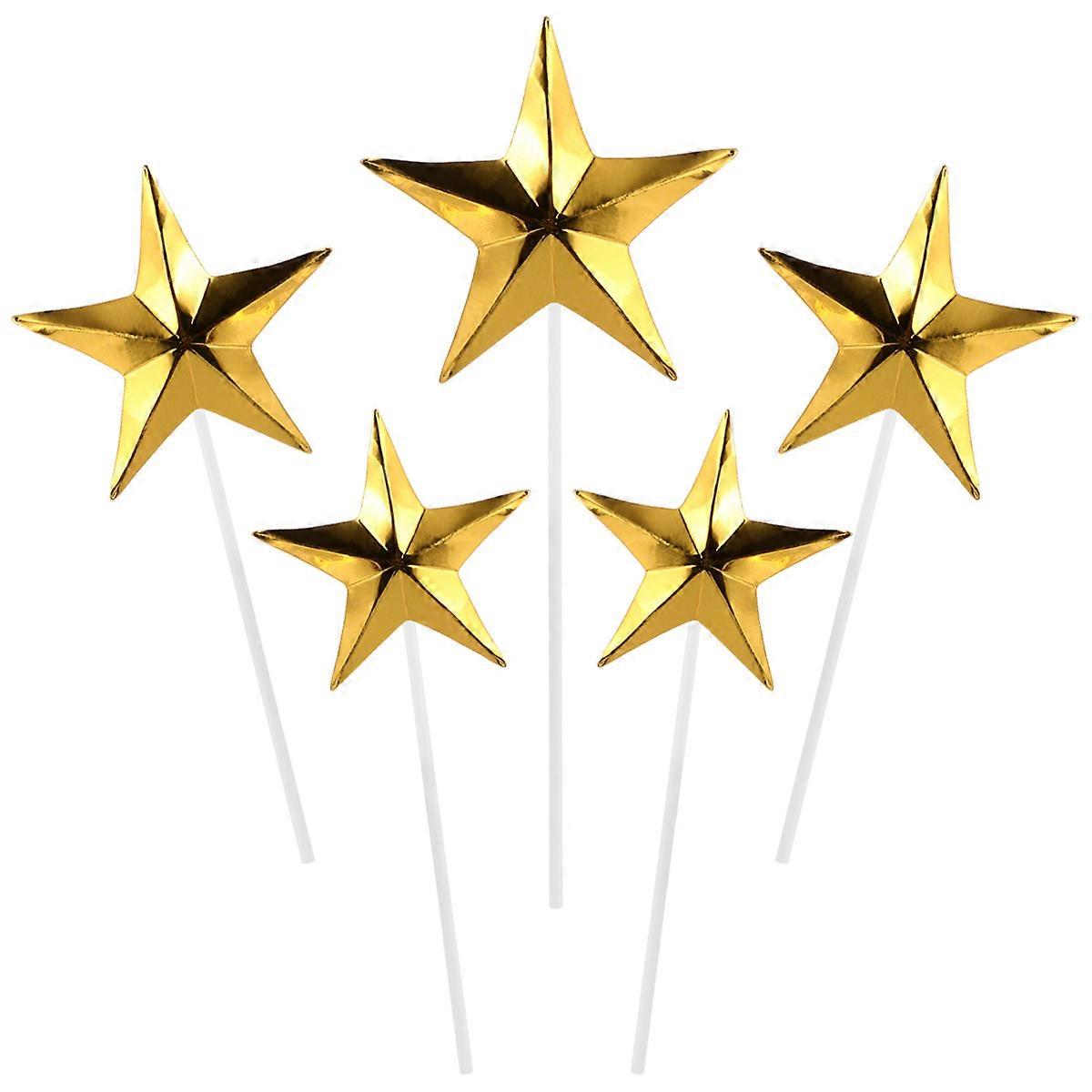 1 Set 18pcs Creative Star Shape Cake Topper Cake Insert Fruit Picks