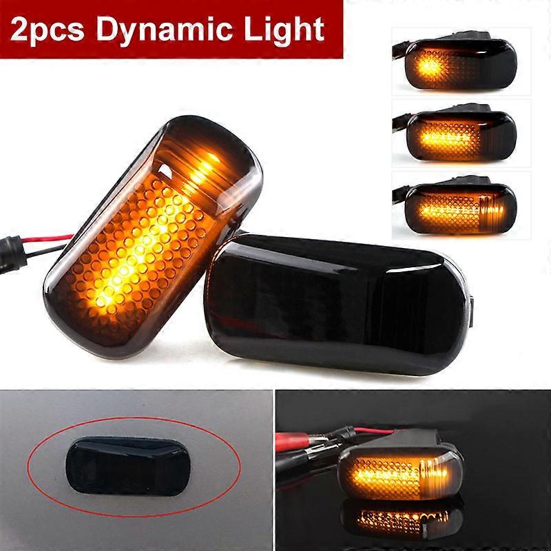 2pcs LED Side Marker Turn Signal Indicator Dynamic Lights Lamp For Honda HR-V 1999-2006 Integra DC5 Type R Models 2002-2006