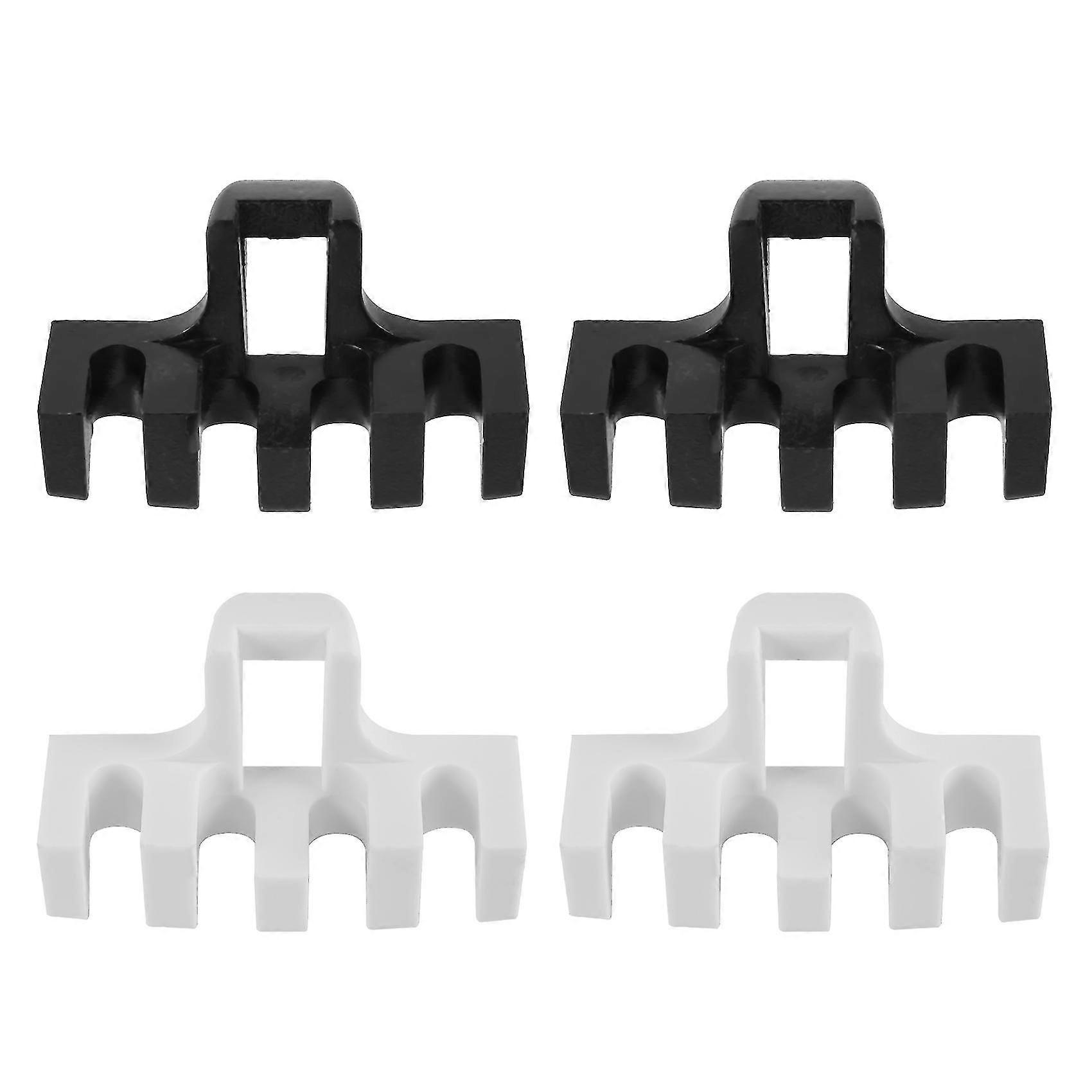 4 Pcs Badminton Racket Stringing Machine Tool Racquets Pressure Reducer Load Spreader Adapter Attachment Black and White-Yvan