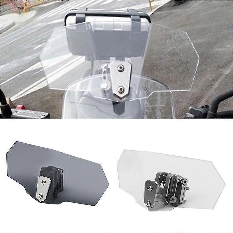 Universal Motorcycle Windshield Extension Motorcycle Wind Deflector Extender Adjustable Motorcycle Clip-On Windscreen Spoiler
