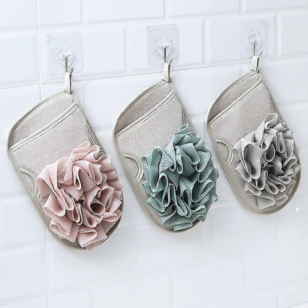 3 Pack Exfoliating Gloves, Double Sided Bath Sponges, Exfoliating Body And Shower Gloves