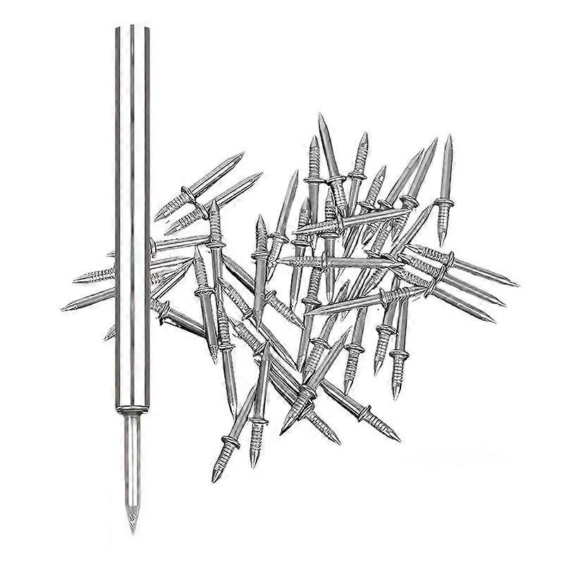 100Pcs Double- Skirting Thread Seamless Nail, Skirting Line Without Marks Nail, Seamless Nail with