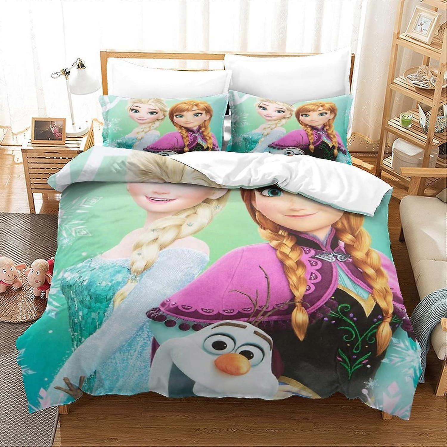 طقم غطاء لحاف مجمد مع إغلاق بسحاب للأطفال المراهقين قطع غطاء لحاف صديق للبشرة DE