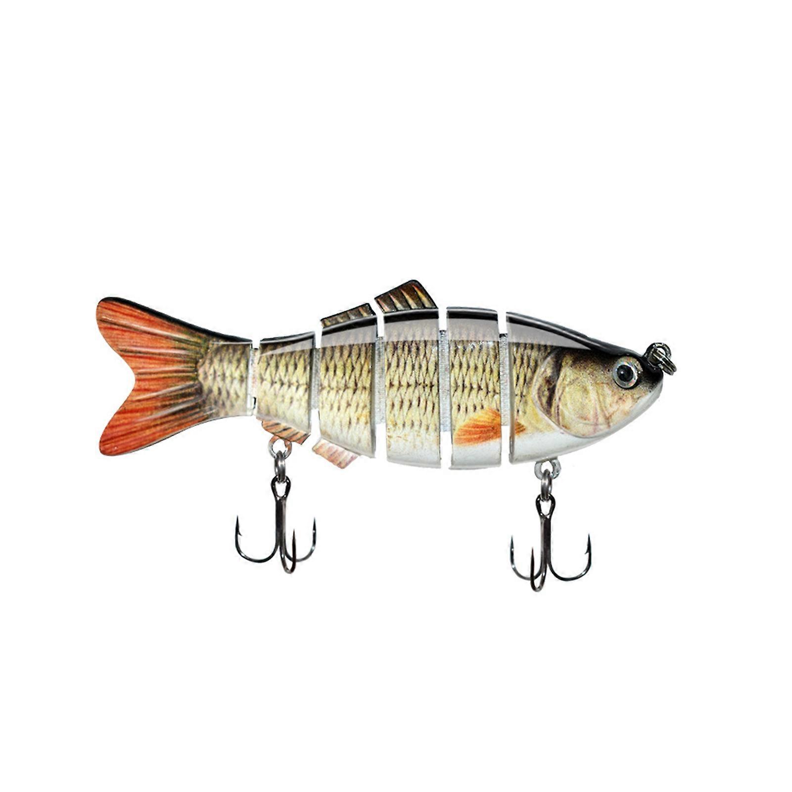 10CM/19.4G Sinking Fishing Lure with Sharp Hook 6-Section Multi-jointed Swimbait Realistic 3D Eyes Artificial Hard Bait Outdoor Fishing Accessories
