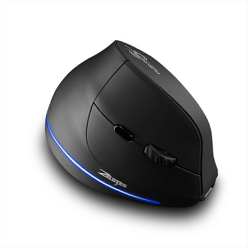 Mouse Verticale Wireless Fesjoy ZELOTES F-35B – 2.4G + BT3.0 + BT5.0, DPI Regolabile 1000-1600-2400, Batteria 700mAh, Design Ergonomico Per PC E Portatili