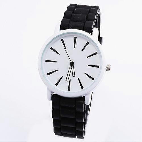 Simple Style Round Dial Jelly Silicone Strap Quartz Watch