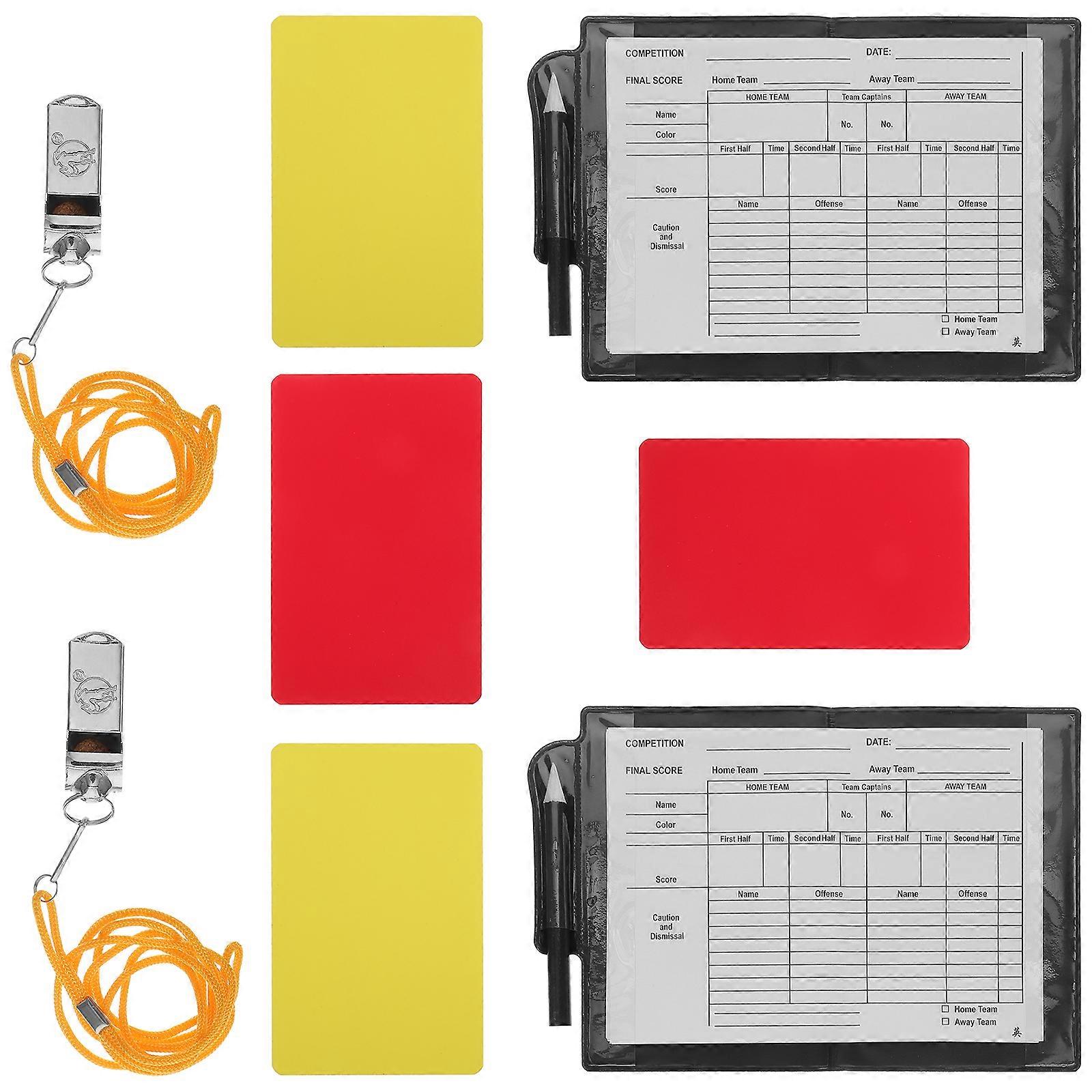 1 Set Professional Referee Kits Standard Referee Cards Portable Referee Wallets