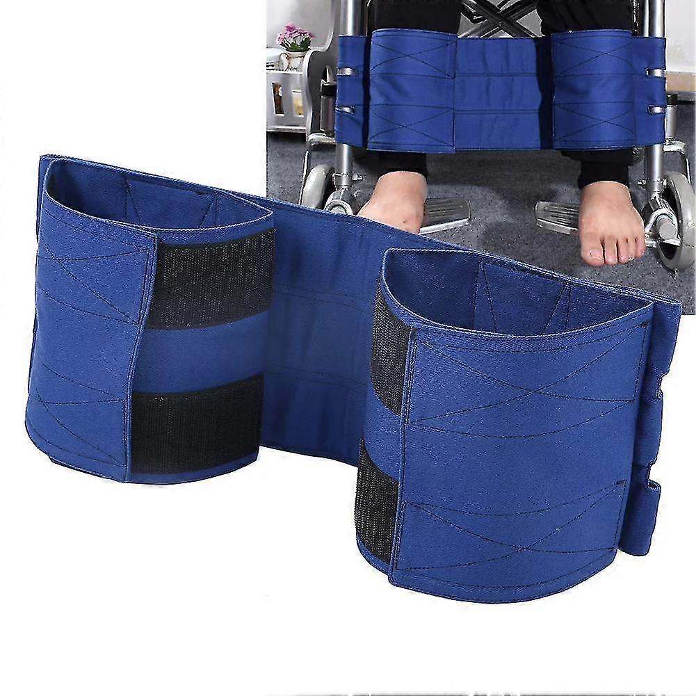 Deep Blue (dicker Stil), Rollstuhl-Fußstützengurt, Erwachsene Rollstuhl Fußstütze Sicherheitsgurt BAOPENG