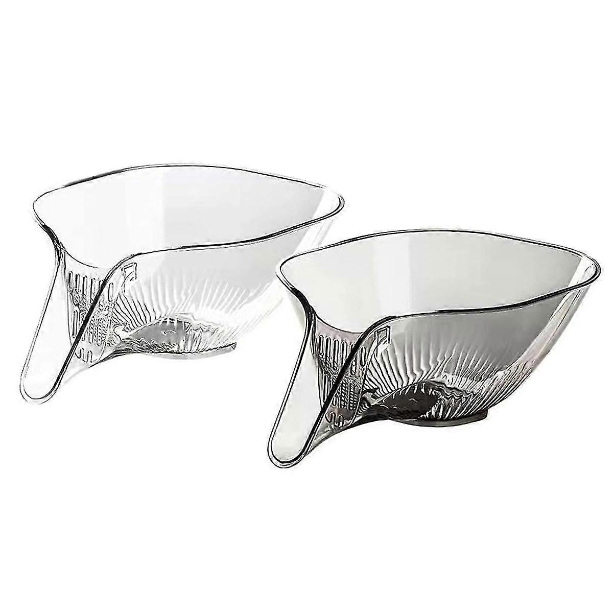2pcs multifunktionaler Abtropfkorb, Abtropftkorb-Trichter, Küchenspüle-Abtropfkorb, Obstgemüse-Abtropfkorb