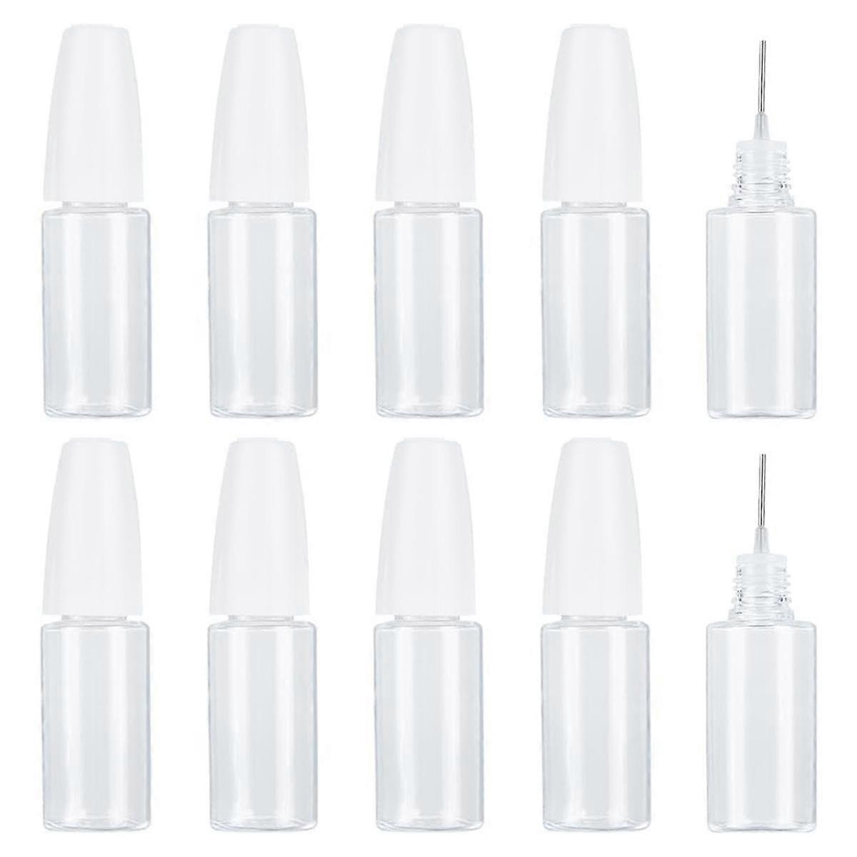 20Pcs Precision Tip Applicator Bottles, 10ml/0.34oz Dispensing Needle Bottle PET Empty Glue Bottle
