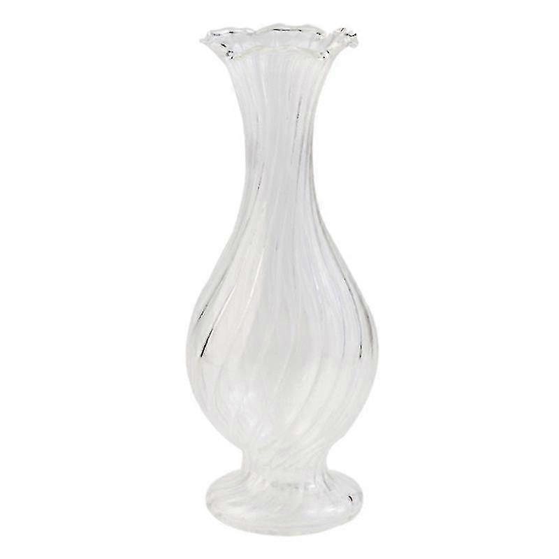 1pc Transparent Glass Vase Elegant Simple Vase Adornment Random Pattern
