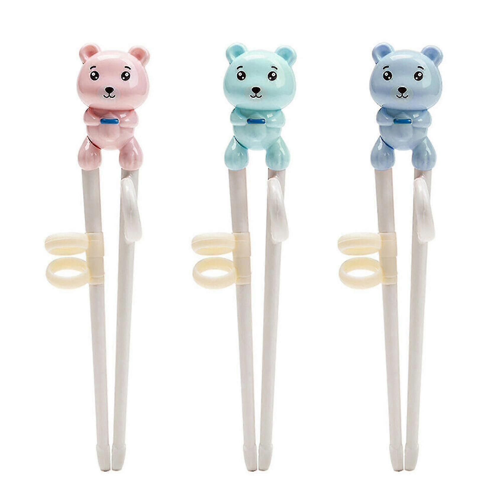 3 Pcs Children Learning Training Chopsticks Kids Practice Tableware