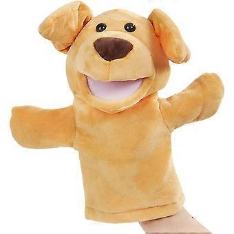 Plush Puppy Dog Hand Puppet Soft And Cute Pet Doll Fun To Develop Intelligence Birthday Adult Children, Yellow