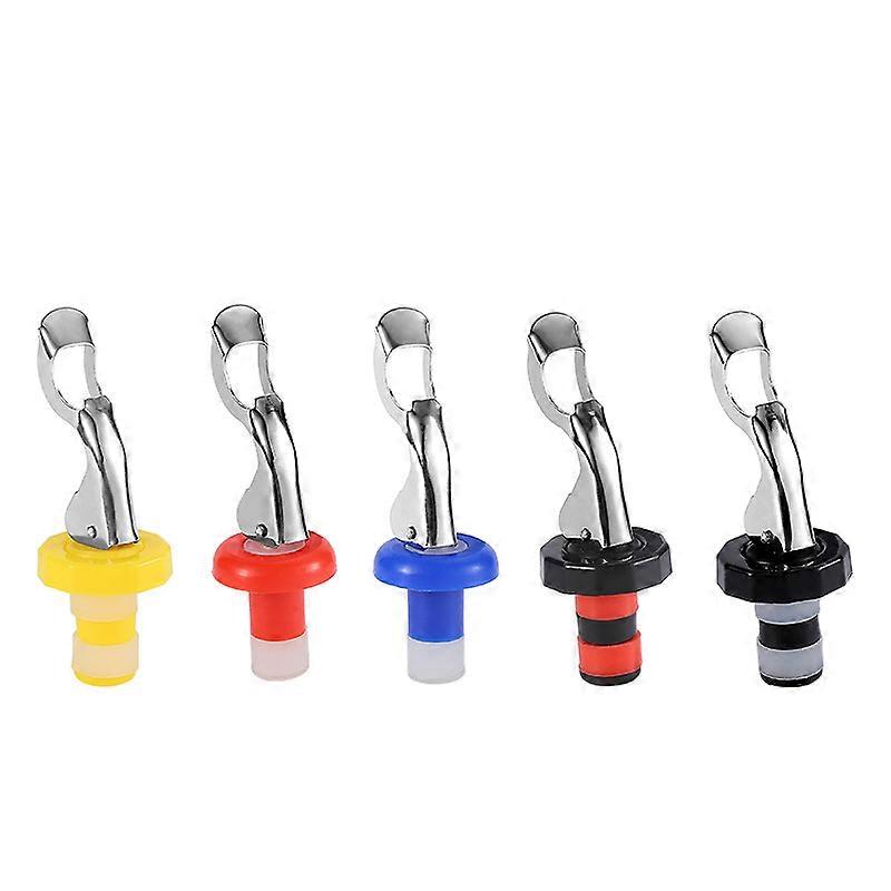 5pcs Caps Drinks Universal Sealed Plug Caps Wine Bottle Silicone Universal Stopper Camping