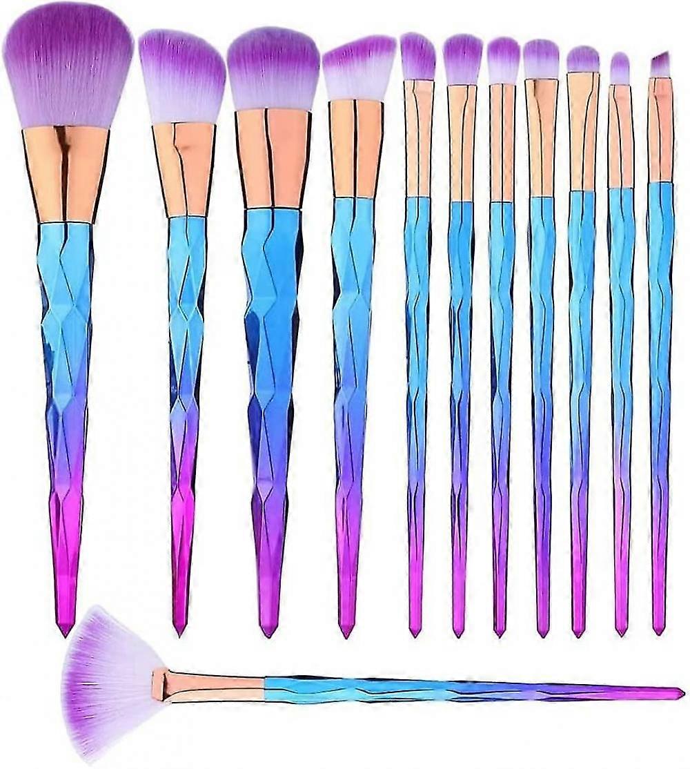 12 Pcs Makeup Brushes Set Premium Foundation Blending Concealer Eye Face Lip Brushes