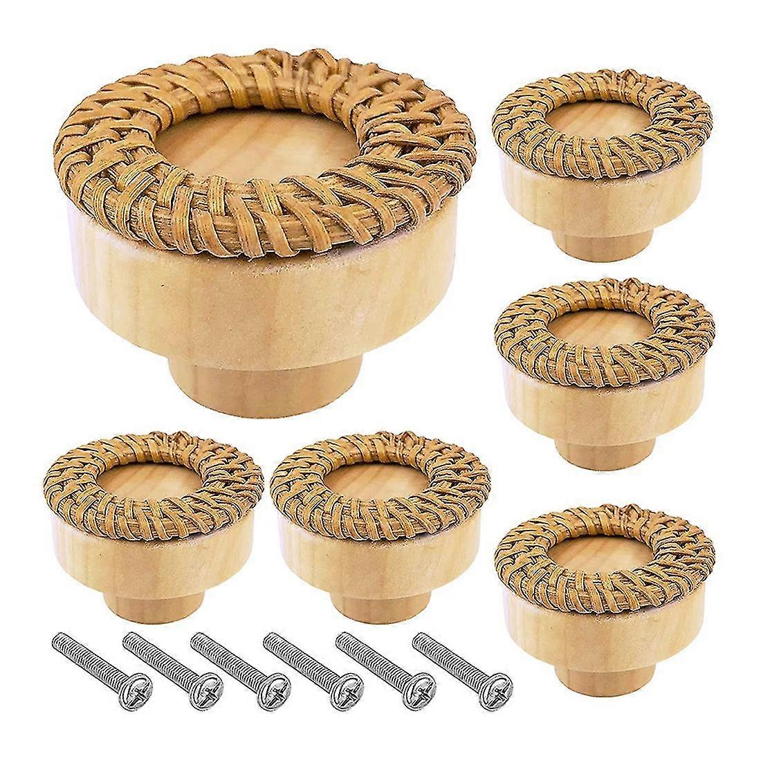 6 Pack Boho Cabinet Knobs Round Rative Er Knobs And S Pulls Wic